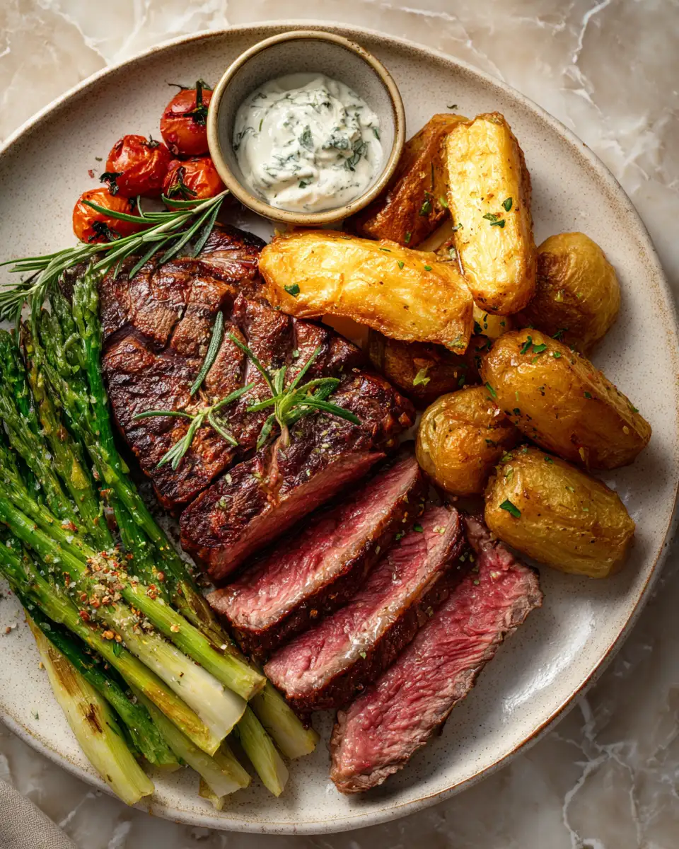 Final dish - Effortless Gourmet: Your Go-To Steak Dinner Easy Recipe