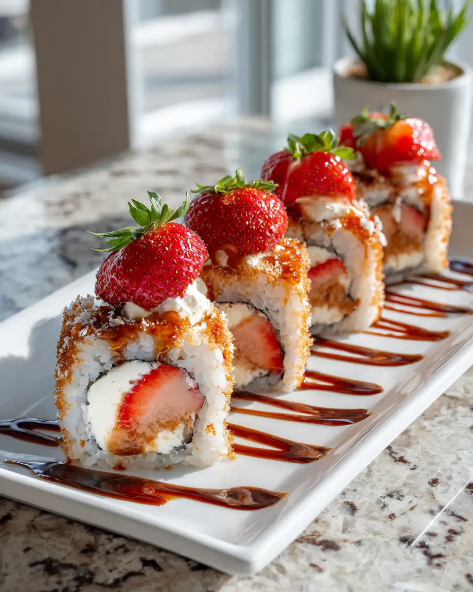 Strawberry Shortcake Cheesecake Sushi Rolls: A Sweet Twist on Dessert Fusion - Featured Image