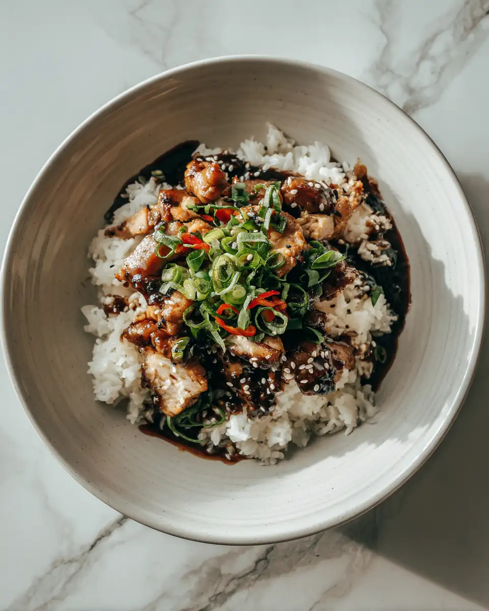 Irresistibly Savory: Sweet Soy Garlic Chicken Bowl Delight - Featured Image