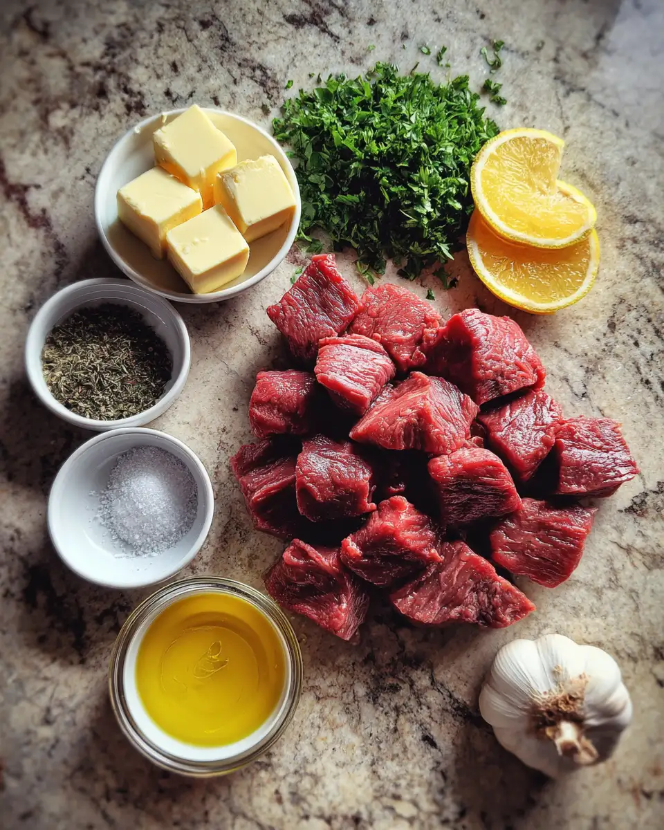 Melt-in-Your-Mouth Magic: Tender Garlic Butter Steak Bites 4 Ingredients for Melt-in-Your-Mouth Magic: Tender Garlic Butter Steak Bites