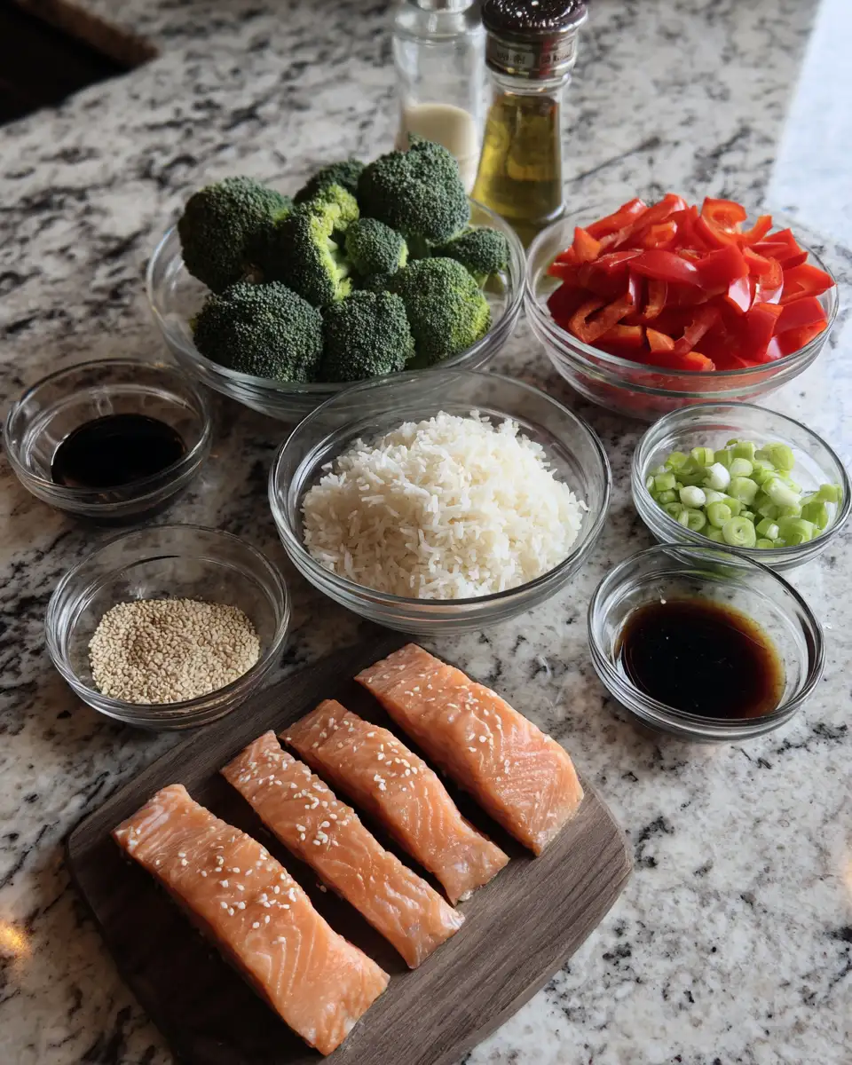 Savor the Flavors: Irresistible Teriyaki Salmon Rice Bowl Delight 4 Ingredients for Savor the Flavors: Irresistible Teriyaki Salmon Rice Bowl Delight