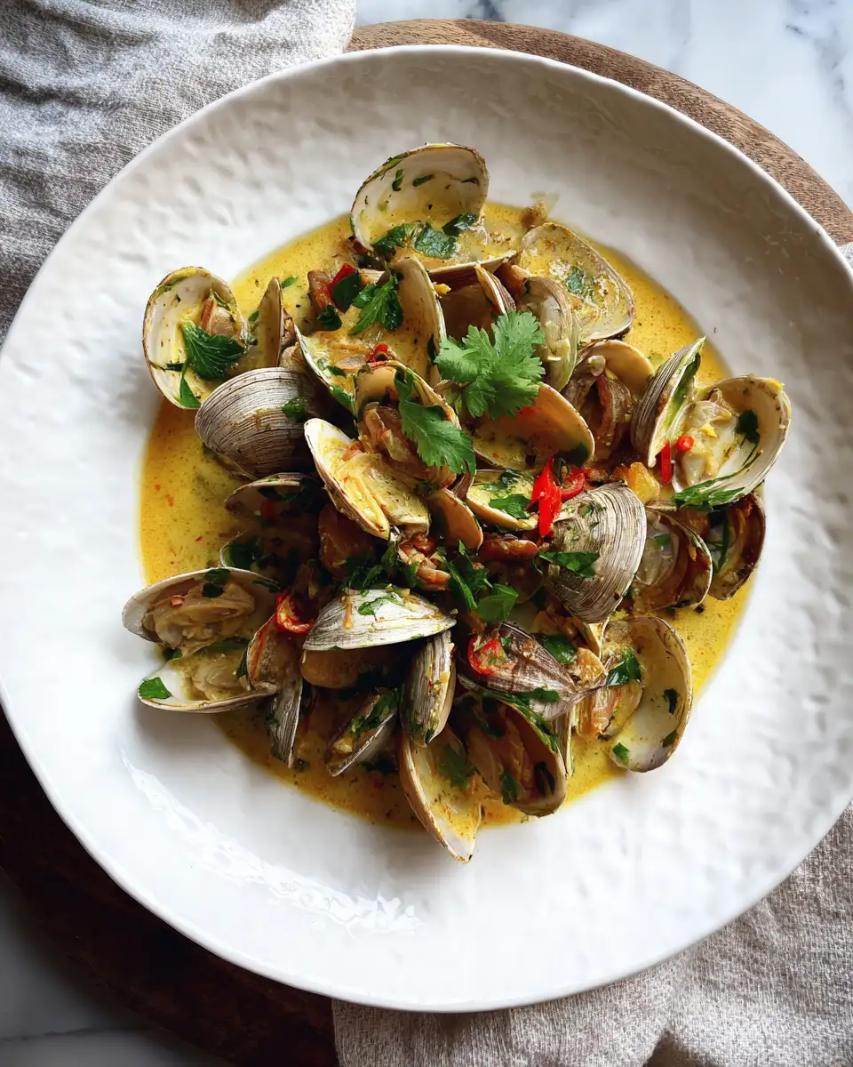 Final dish - Dive into Delight: Thai Coconut Curry Clams Extravaganza