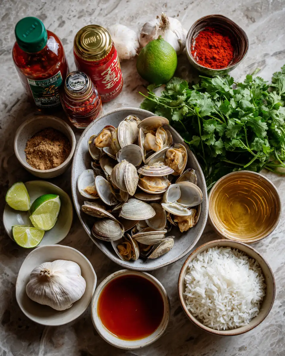 Ingredients for Dive into Delight: Thai Coconut Curry Clams Extravaganza