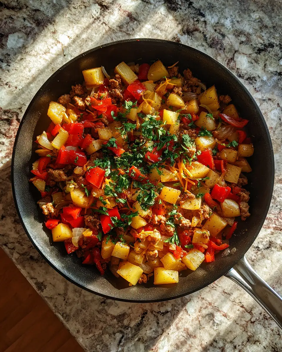 Savory Turkey Potato Skillet: A One-Pan Wonder for Cozy Nights 4 Ingredients for Savory Turkey Potato Skillet: A One-Pan Wonder for Cozy Nights