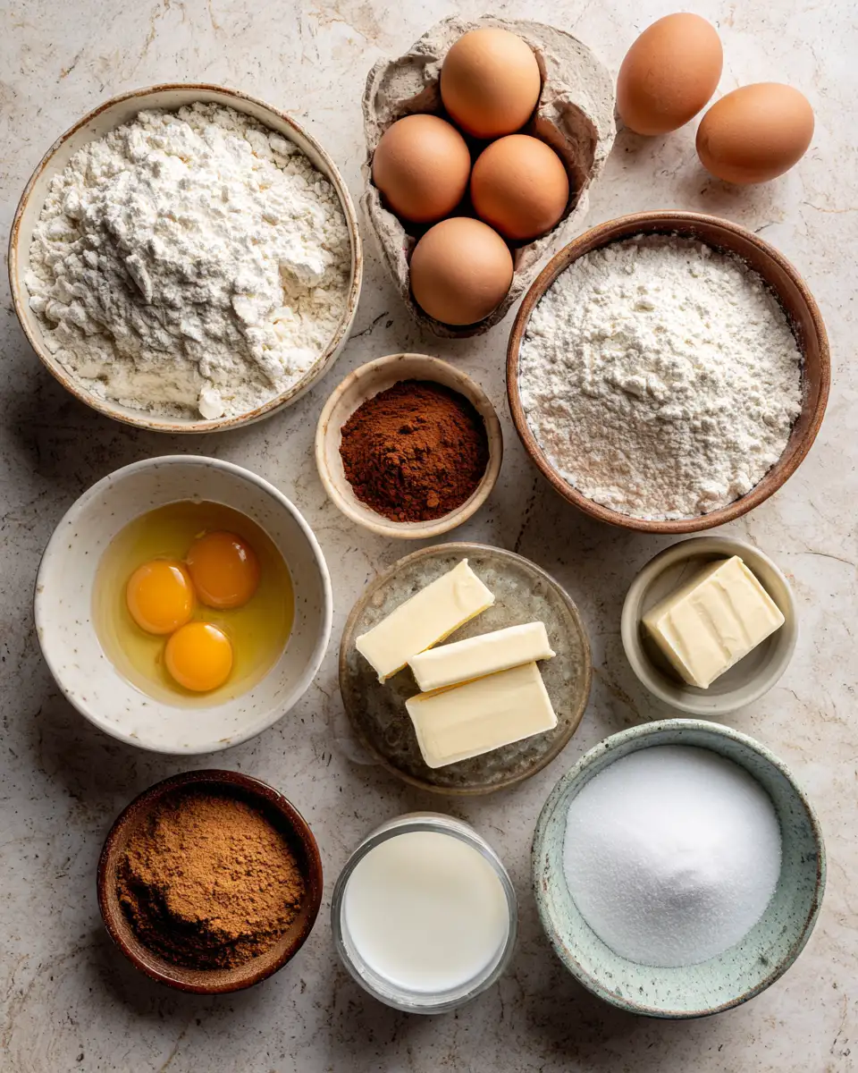 Ingredients for Heavenly Brown Butter Cinnamon Rolls A Twist on a Classic Delight