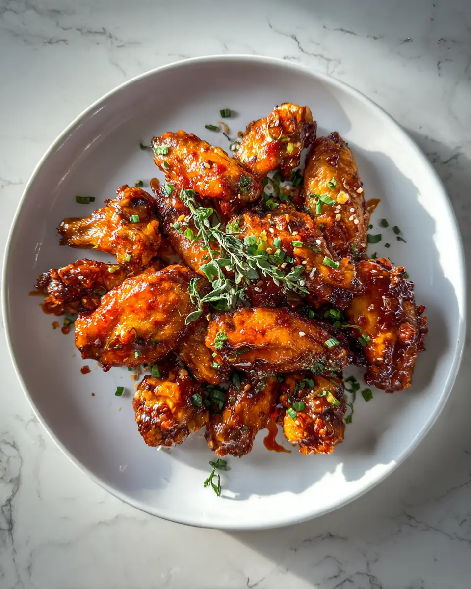 Final dish - Sweet Heat Sensation: Irresistible Honey Sriracha Chicken Wings