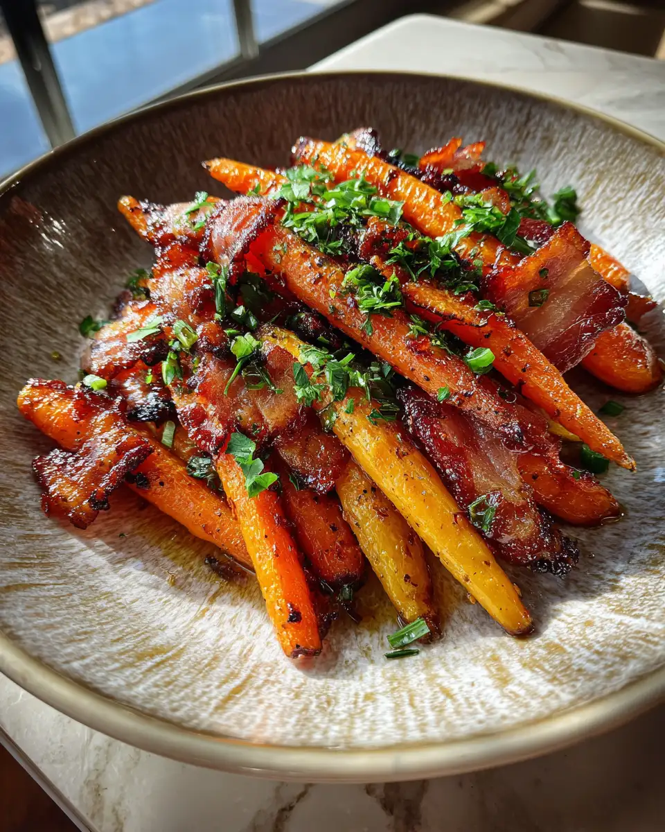 Final dish - Sweet & Savory Delight: Maple Glazed Bacon Carrots That Steal the Show