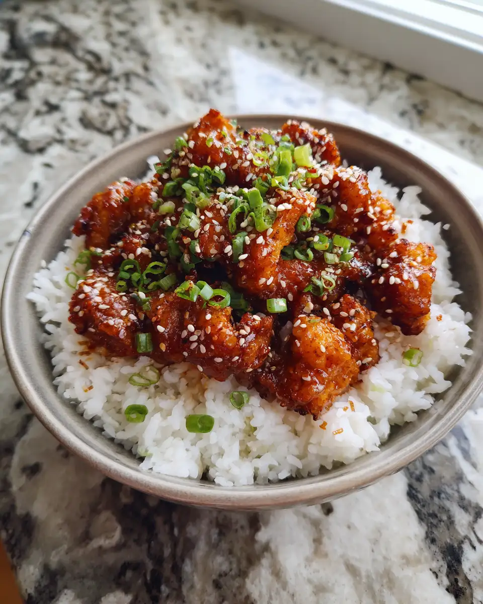 Ingredients for Savor the Heat with a Spicy Korean Fried Chicken Bowl Delight