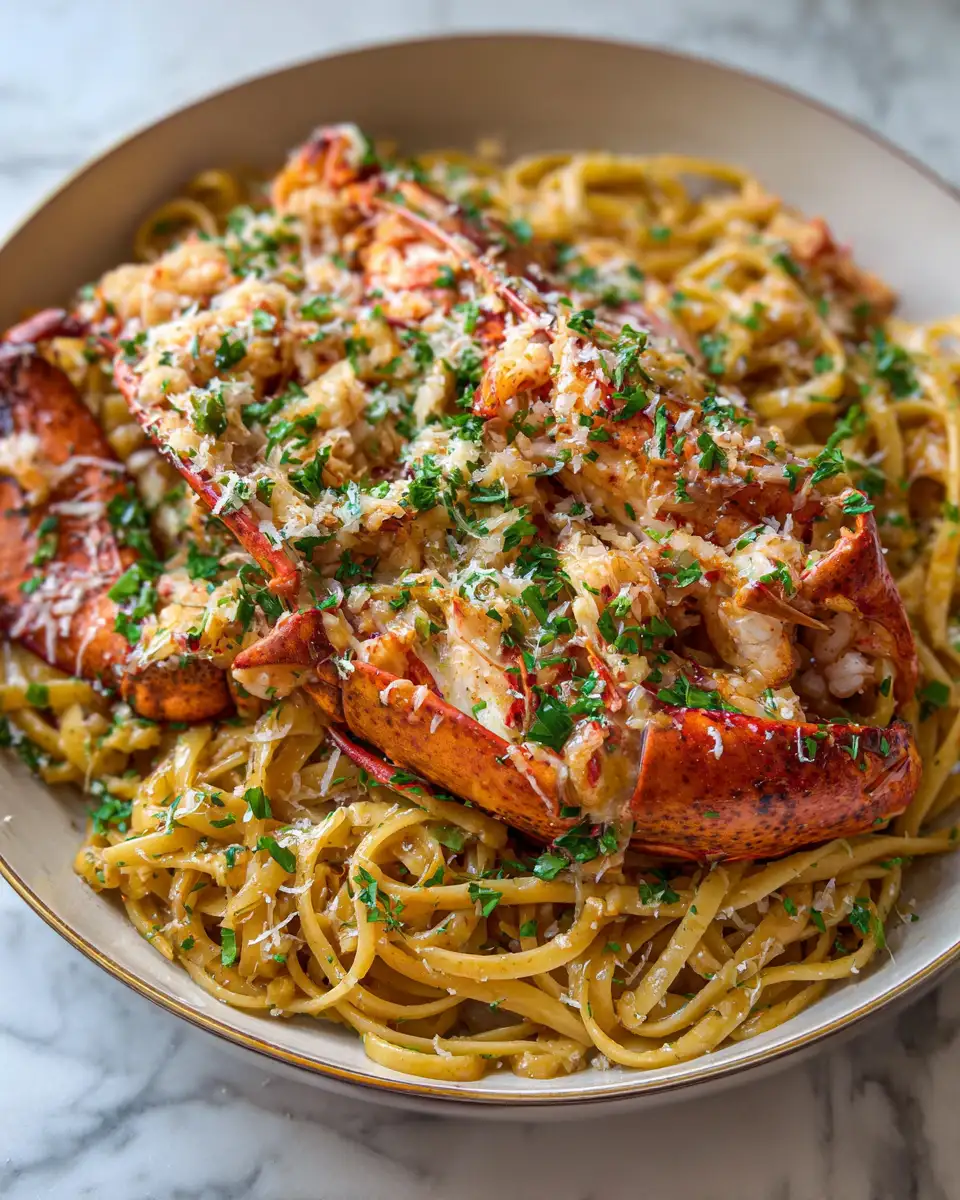 Savor the Sea: Indulgent Garlic Butter Lobster Linguine Delight 6 Final dish - Savor the Sea: Indulgent Garlic Butter Lobster Linguine Delight