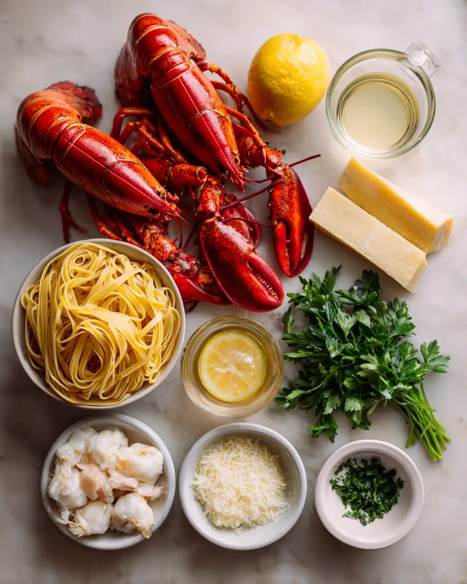 Savor the Sea: Indulgent Garlic Butter Lobster Linguine Delight 4 Ingredients for Savor the Sea: Indulgent Garlic Butter Lobster Linguine Delight