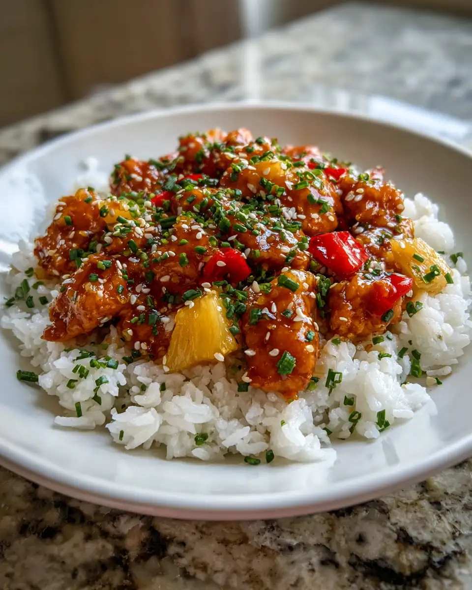 Final dish - Sweet Chili Pineapple Chicken A Tropical Twist on Dinner Delight