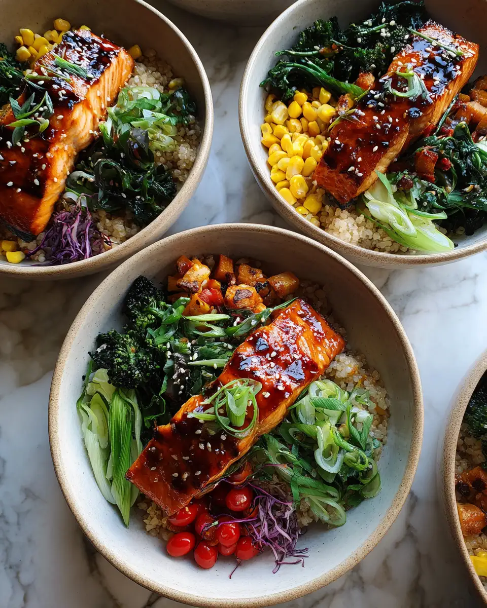 Sweet Harmony Honey Soy Glazed Salmon Bowls for a Flavorful Feast - Featured Image