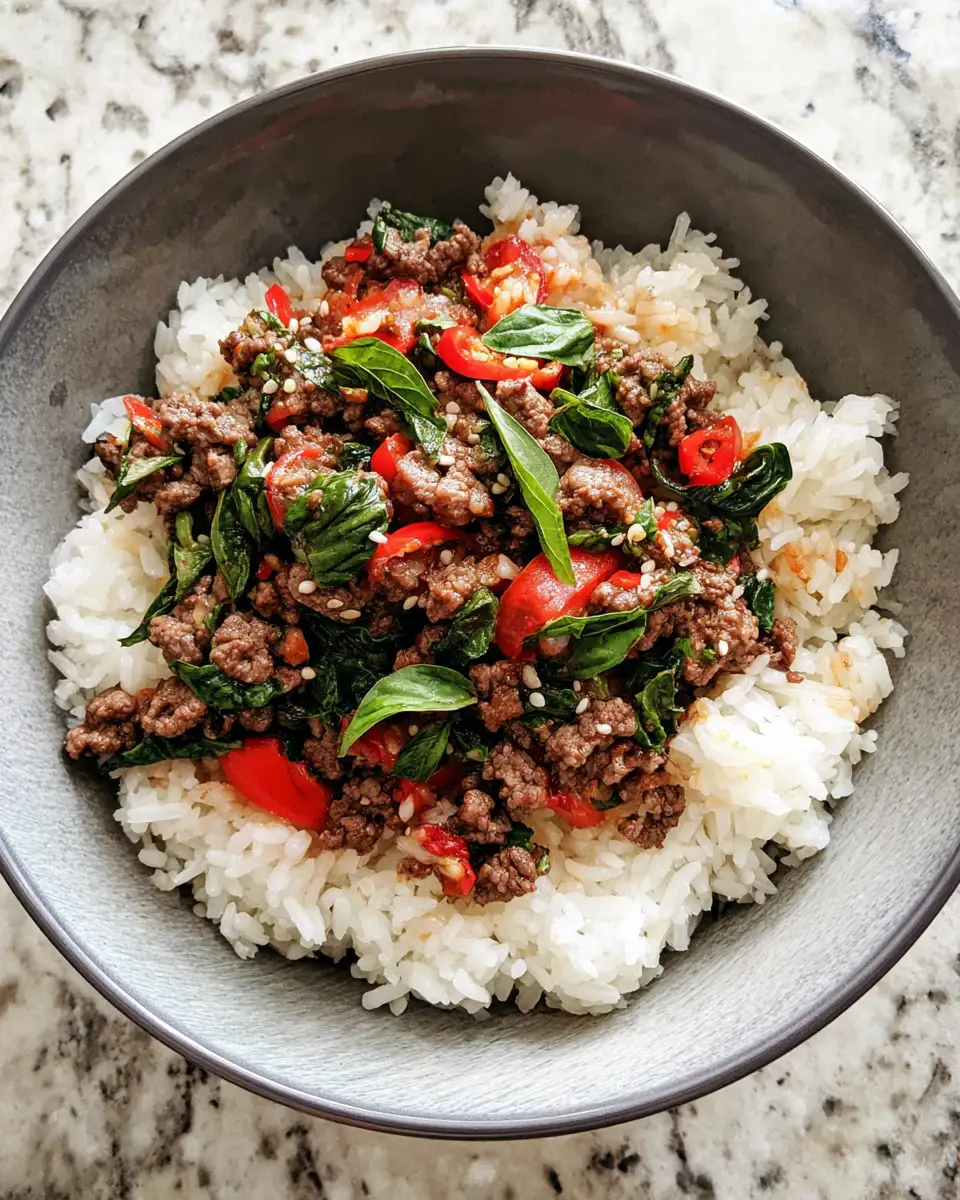 Savory Delights: Dive into the Flavors of Thai Basil Beef Rice Bowl