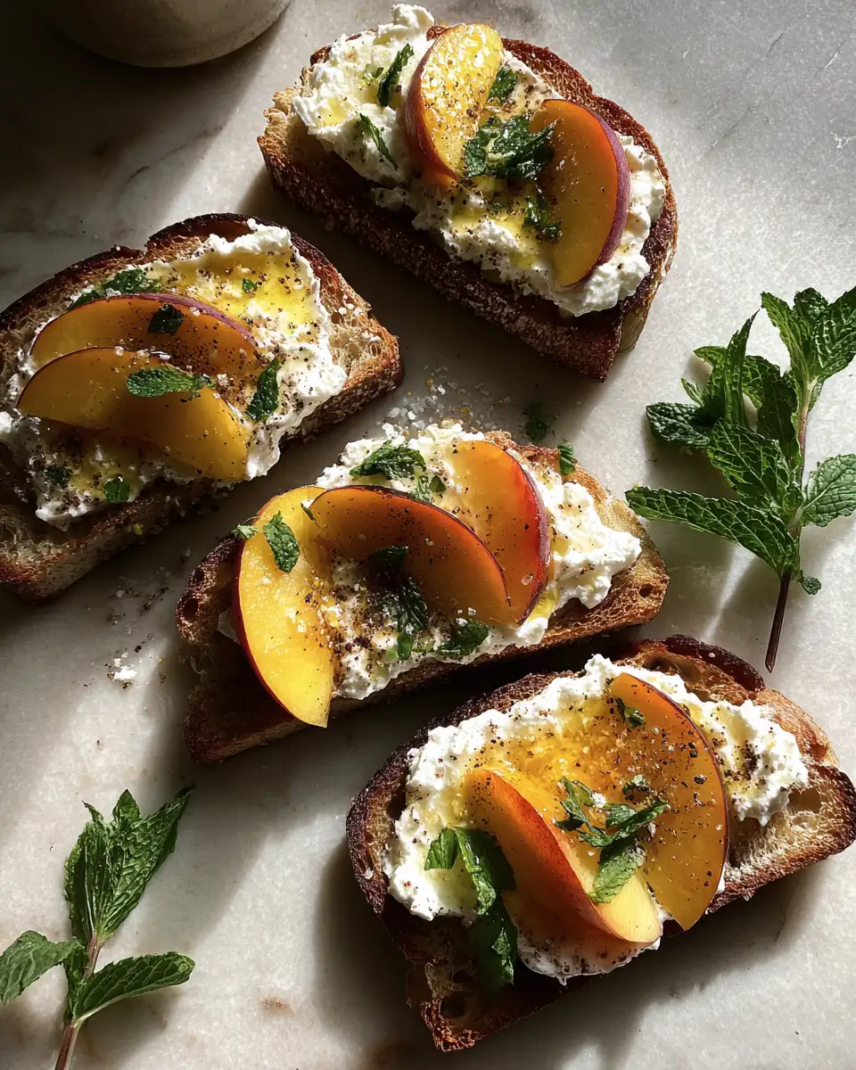 Ingredients for Whipped Ricotta Peach Toast: The Ultimate Summer Breakfast Indulgence