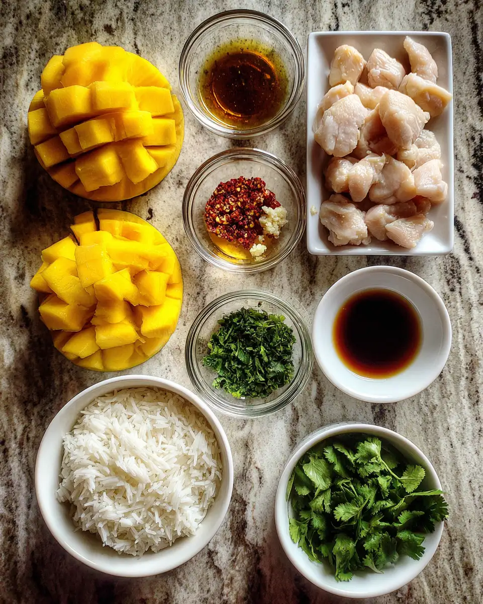 Ingredients for Zesty Asian Mango Chicken: A Flavor Adventure