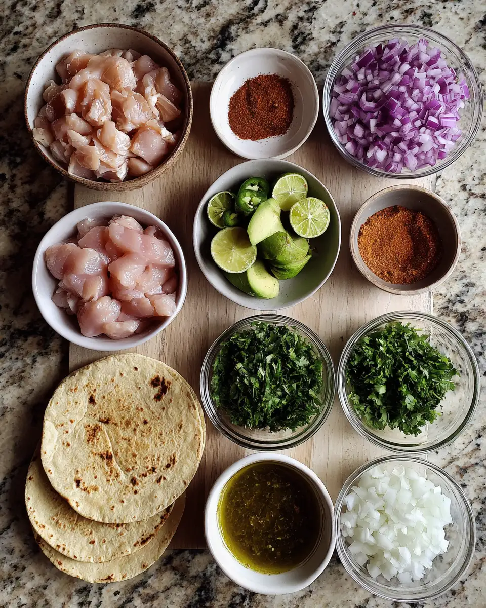 Ingredients for Savor the Flavor: Authentic Mexican Chicken Street Tacos You Can't Resist
