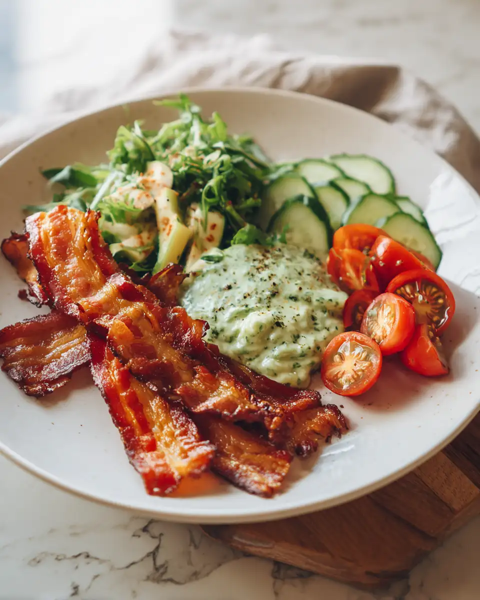 Sizzle and Drizzle: Bacon Meets Creamy Pesto Dressing Delight - Featured Image