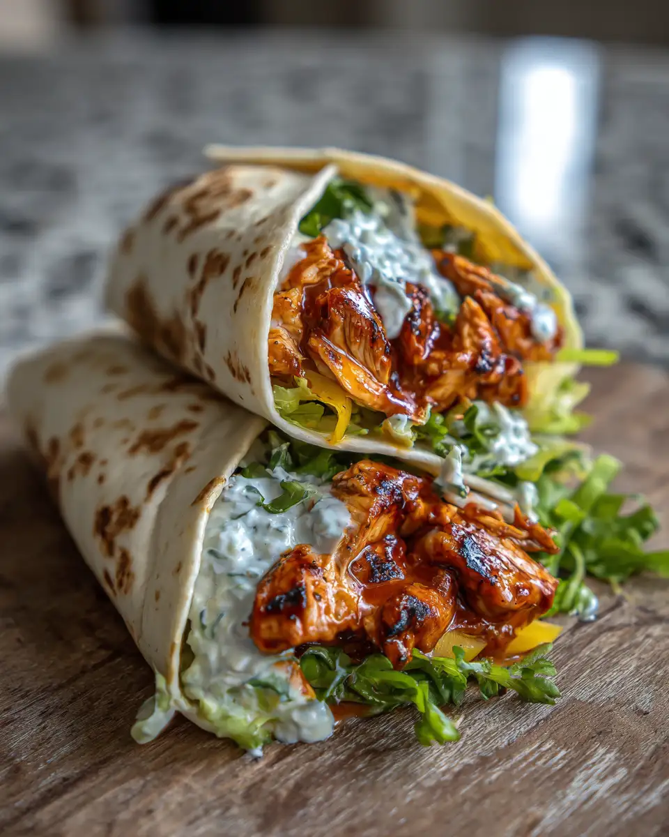 Final dish - Savor the Flavor: Irresistible BBQ Ranch Chicken Wraps