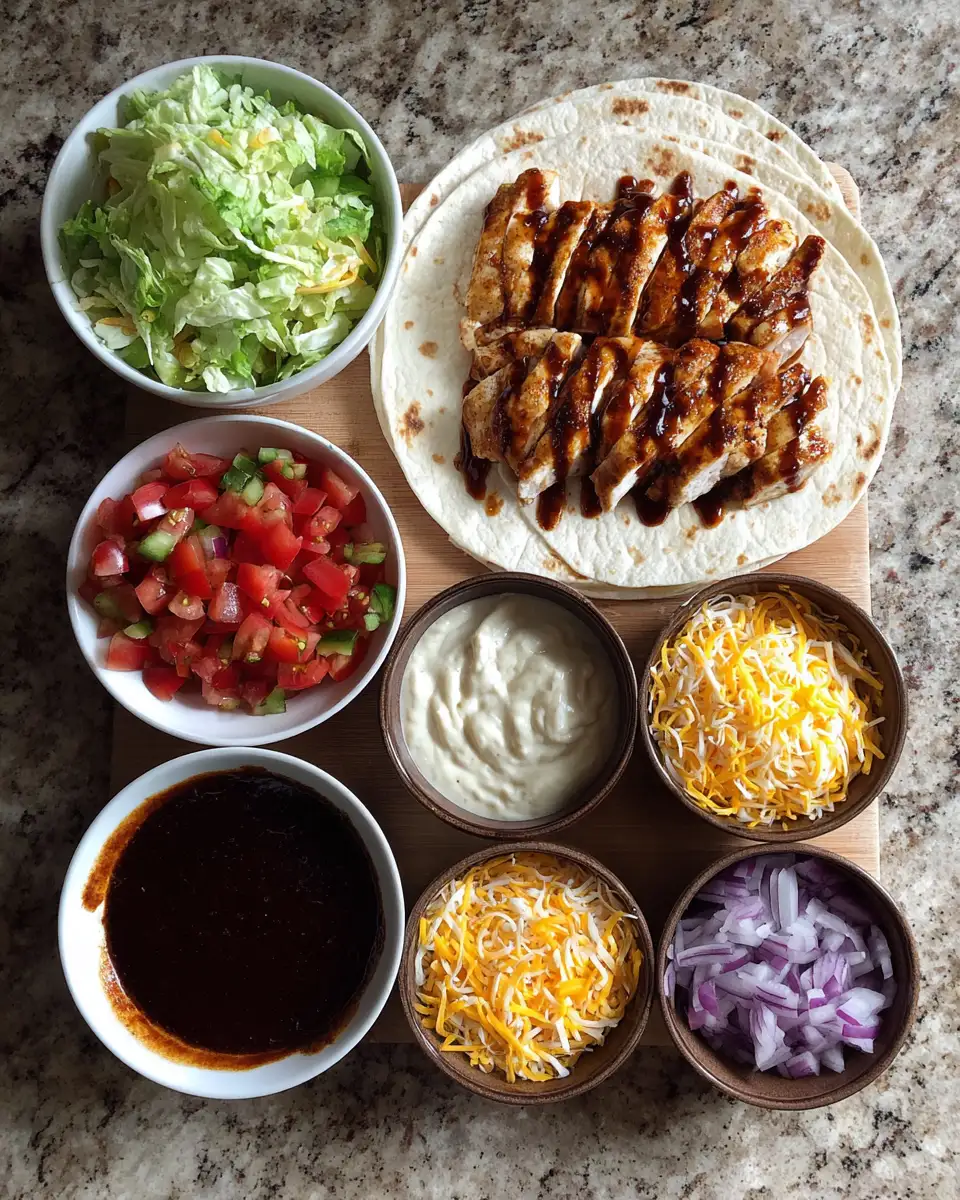 Ingredients for Savor the Flavor: Irresistible BBQ Ranch Chicken Wraps