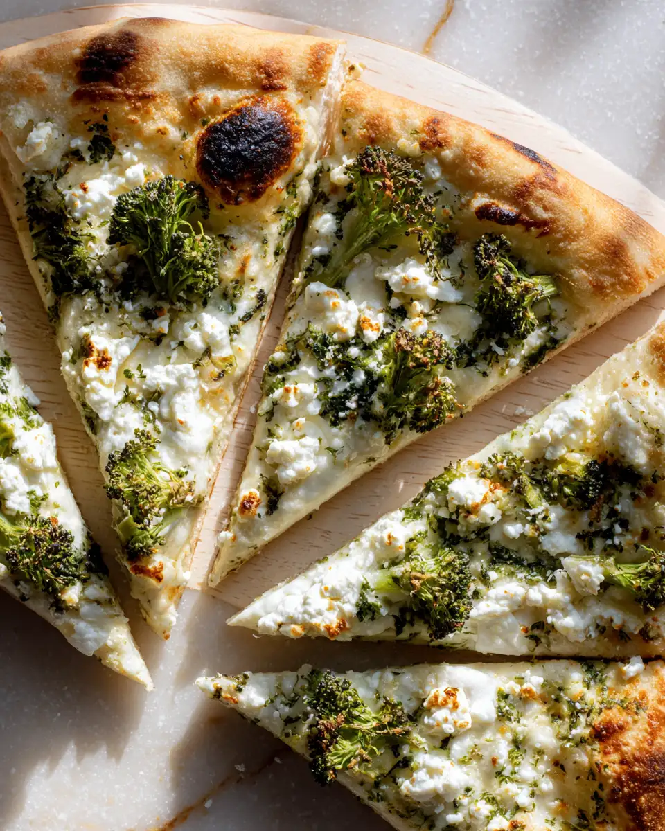 Broccoli Ricotta White Pizza: A Cheesy Green Delight - Featured Image