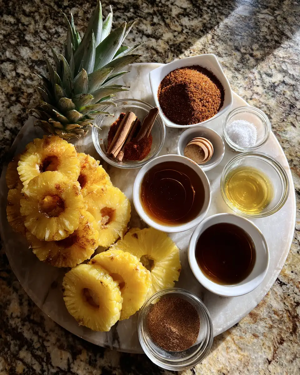 Ingredients for Caramelized Paradise: Brown Sugar Grilled Pineapple Delight