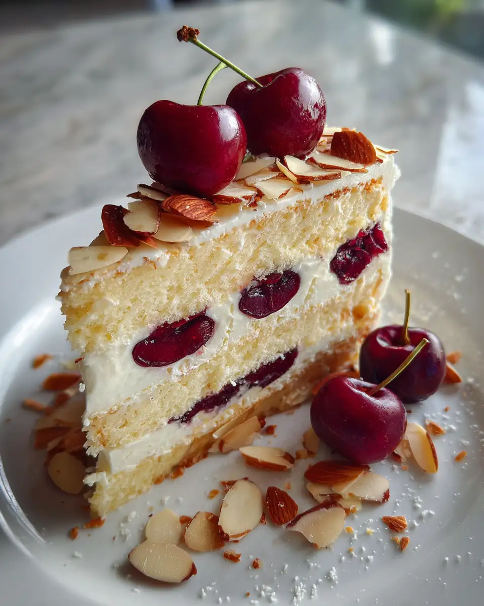 Final dish - A Slice of Heaven: Discovering the Delight of Cake Cerises & Amandes