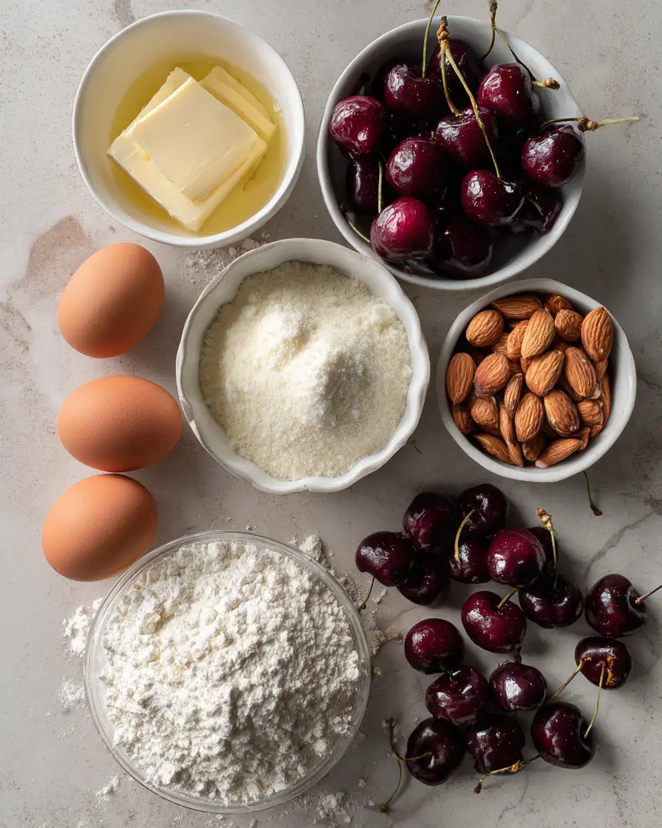 Ingredients for A Slice of Heaven: Discovering the Delight of Cake Cerises & Amandes