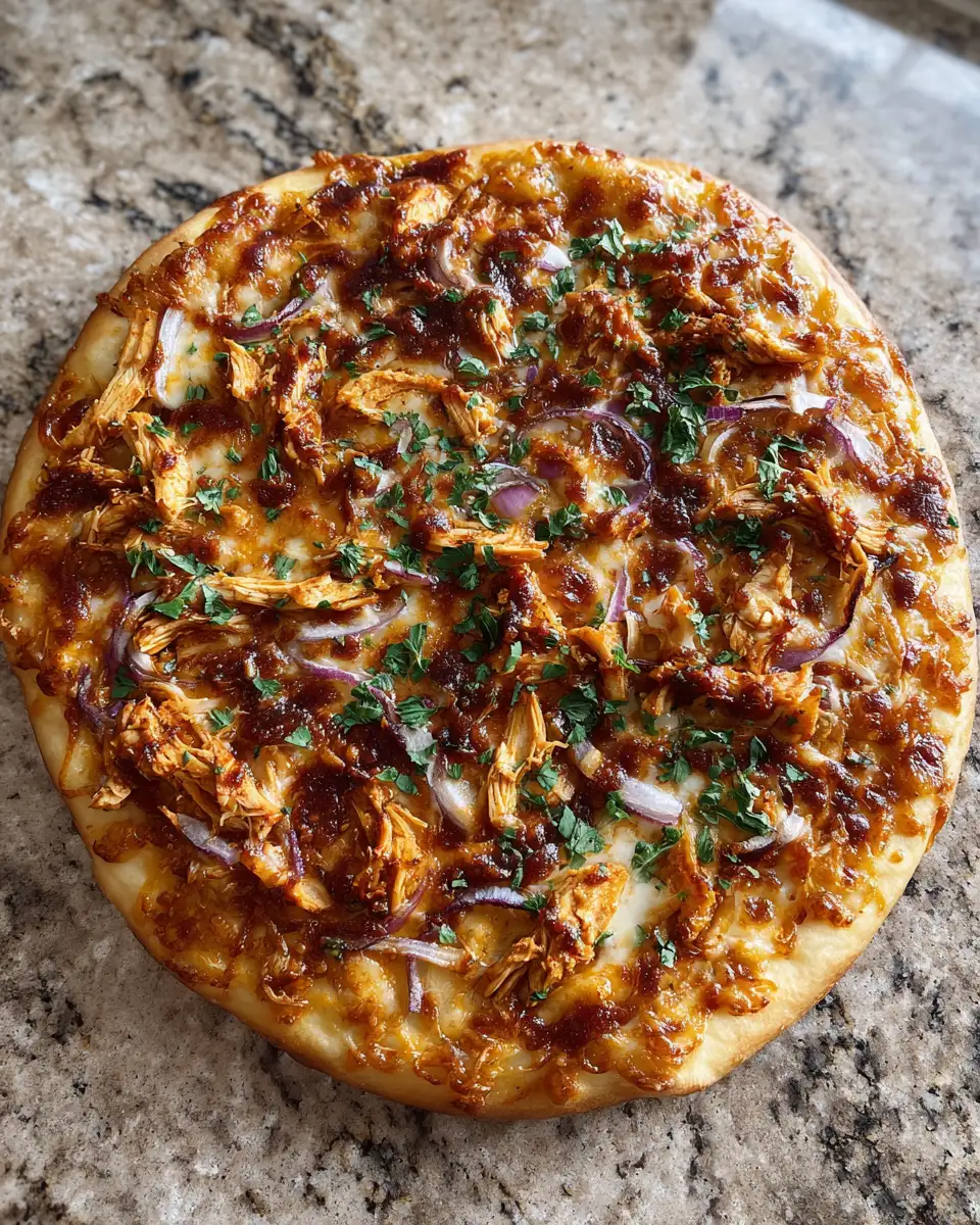Savor the Golden State: Discover the Ultimate California BBQ Chicken Pizza Recipe 6 Final dish - Savor the Golden State: Discover the Ultimate California BBQ Chicken Pizza Recipe