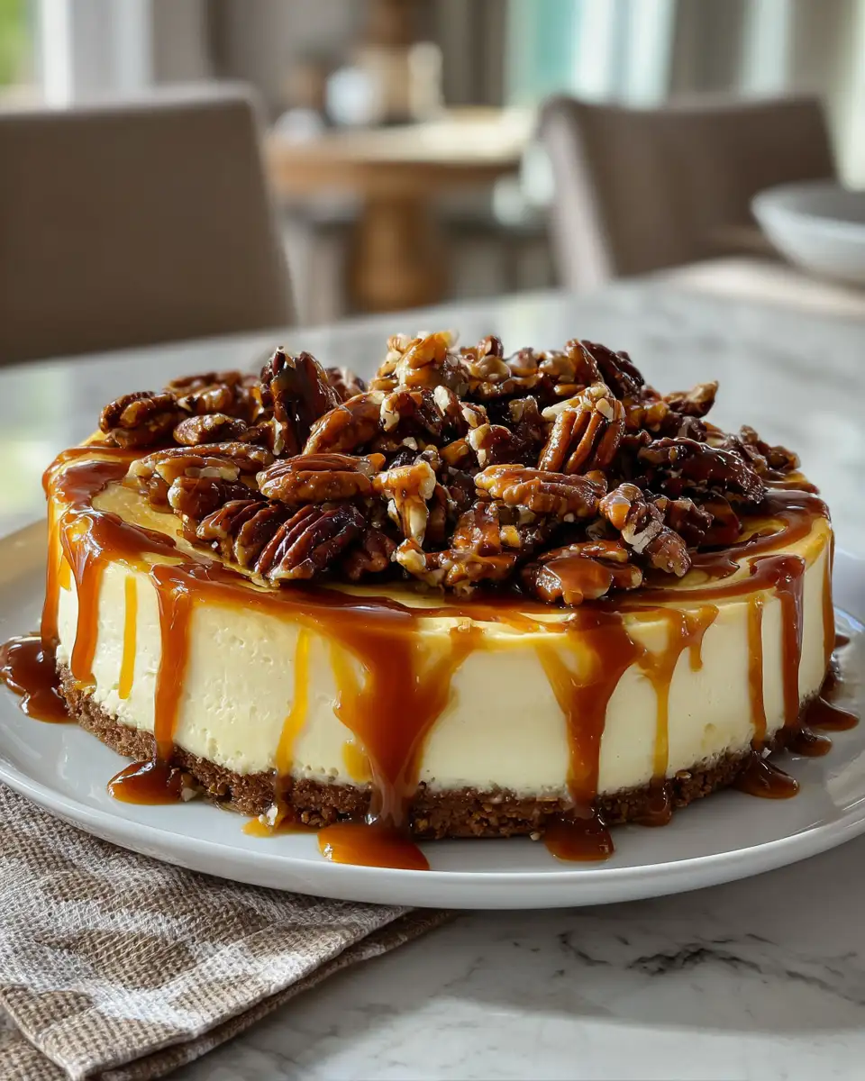 Indulge in Decadence: Caramel Pecan Cream Cheese Cake Delight - Featured Image