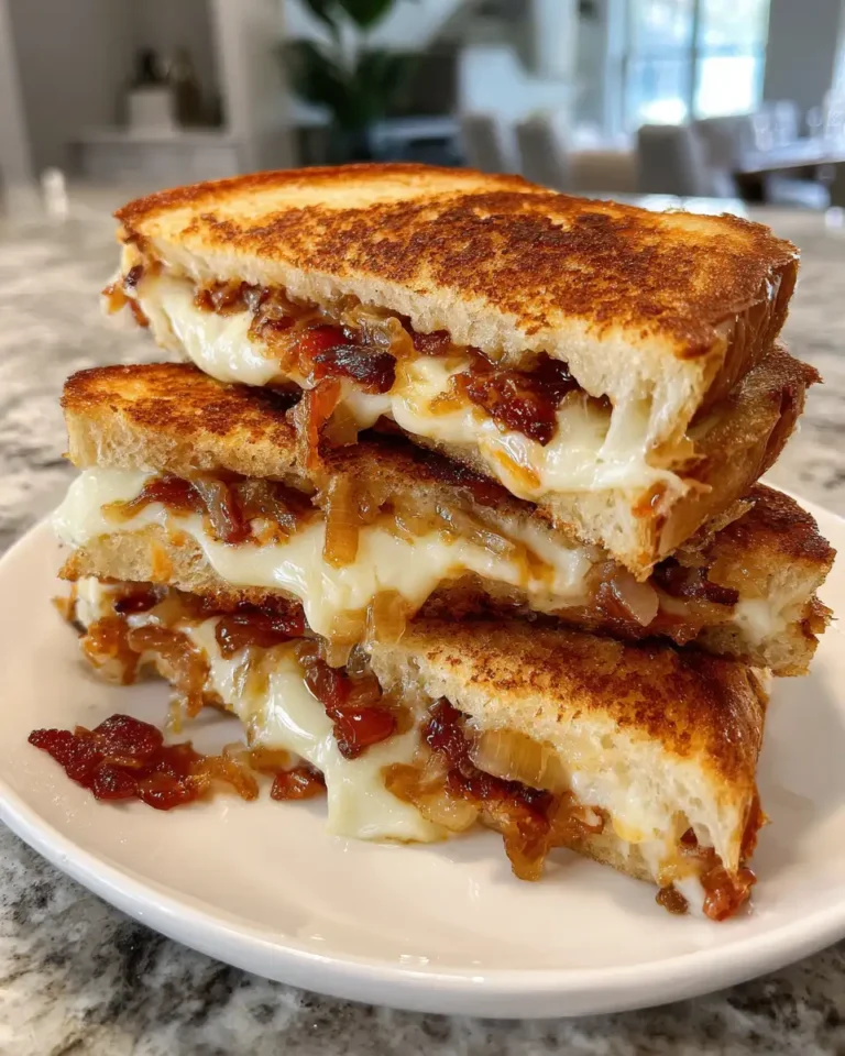 Melt-in-Your-Mouth Delight: The Ultimate Caramelized Onion Bacon Grilled Cheese Sandwich - Featured Image