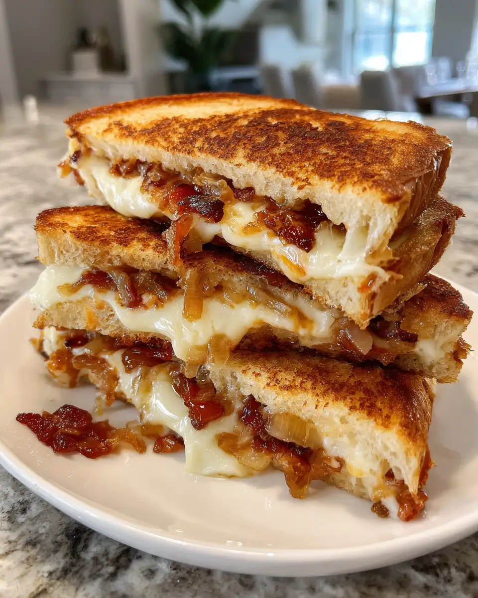 Melt-in-Your-Mouth Delight: The Ultimate Caramelized Onion Bacon Grilled Cheese Sandwich - Featured Image