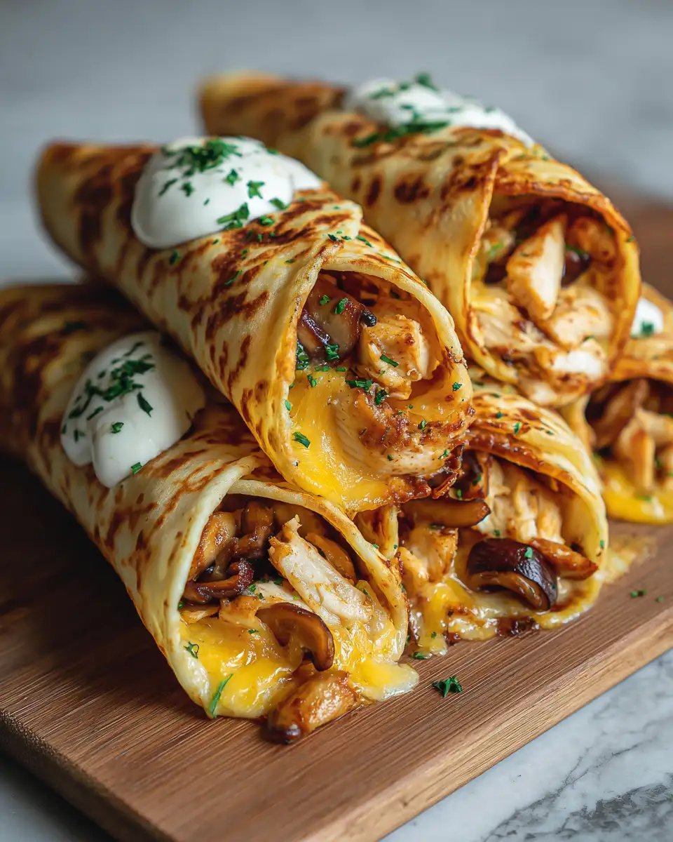 Irresistible Cheesy Chicken and Mushroom Crepe Cones to Delight Your Taste Buds - Featured Image