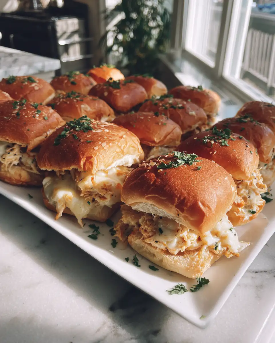 Melt-in-Your-Mouth Cheesy Garlic Chicken Sliders Delight - Featured Image