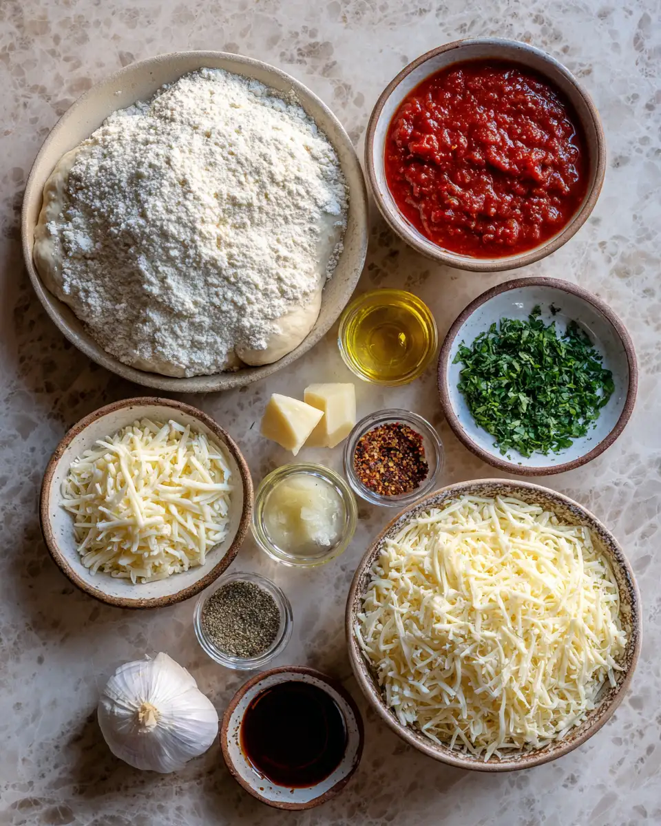 Unleash Flavor Explosions with Cheesy Garlic Pizza Bombs 4 Ingredients for Unleash Flavor Explosions with Cheesy Garlic Pizza Bombs