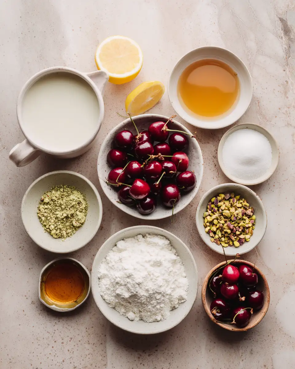 Ingredients for Cherries on Cloud Nine: The Ultimate Muhallebi Dessert Recipe