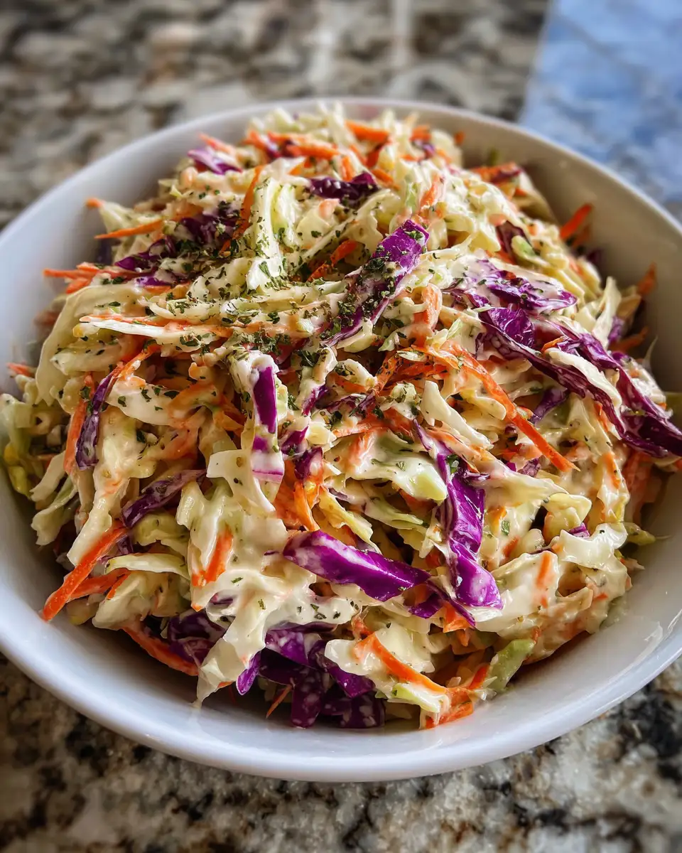 Final dish - Classic Creamy Coleslaw: The Ultimate BBQ Sidekick