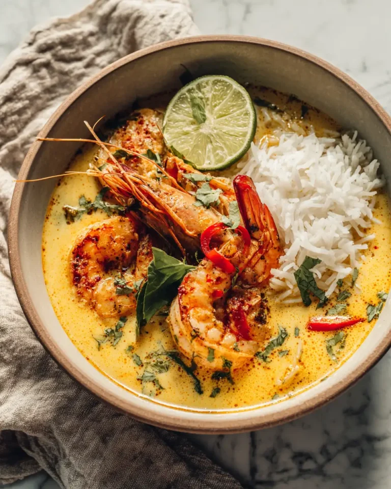 Tropical Bliss in a Bowl: Coconut Lime Shrimp Curry Delight - Featured Image