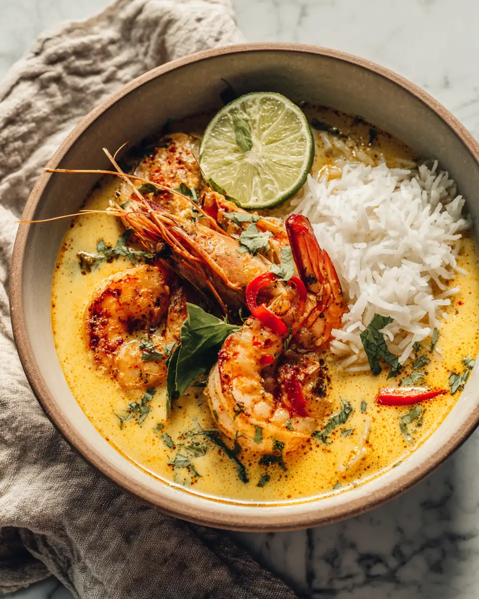 Tropical Bliss in a Bowl: Coconut Lime Shrimp Curry Delight - Featured Image