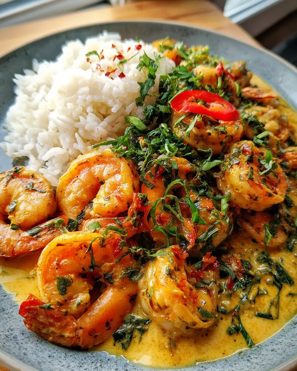 Final dish - Tropical Bliss in a Bowl: Coconut Lime Shrimp Curry Delight