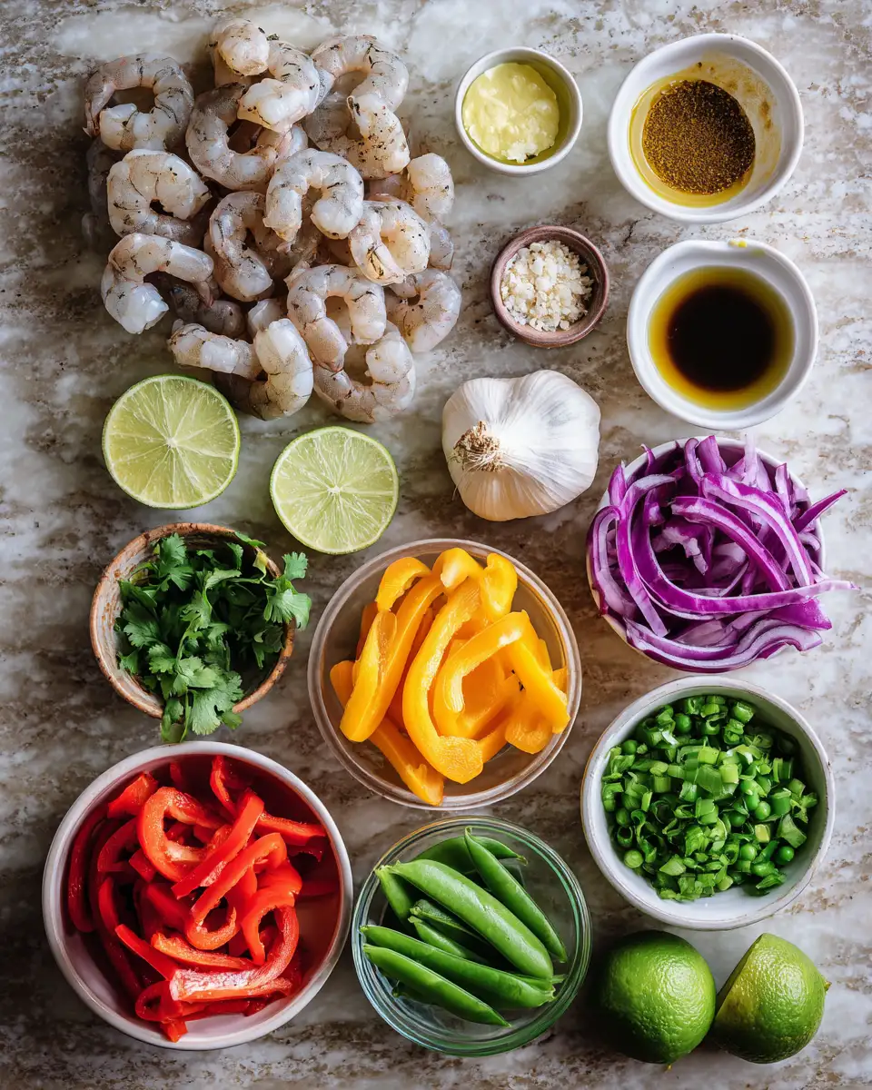 Ingredients for Tropical Bliss in a Bowl: Coconut Lime Shrimp Curry Delight