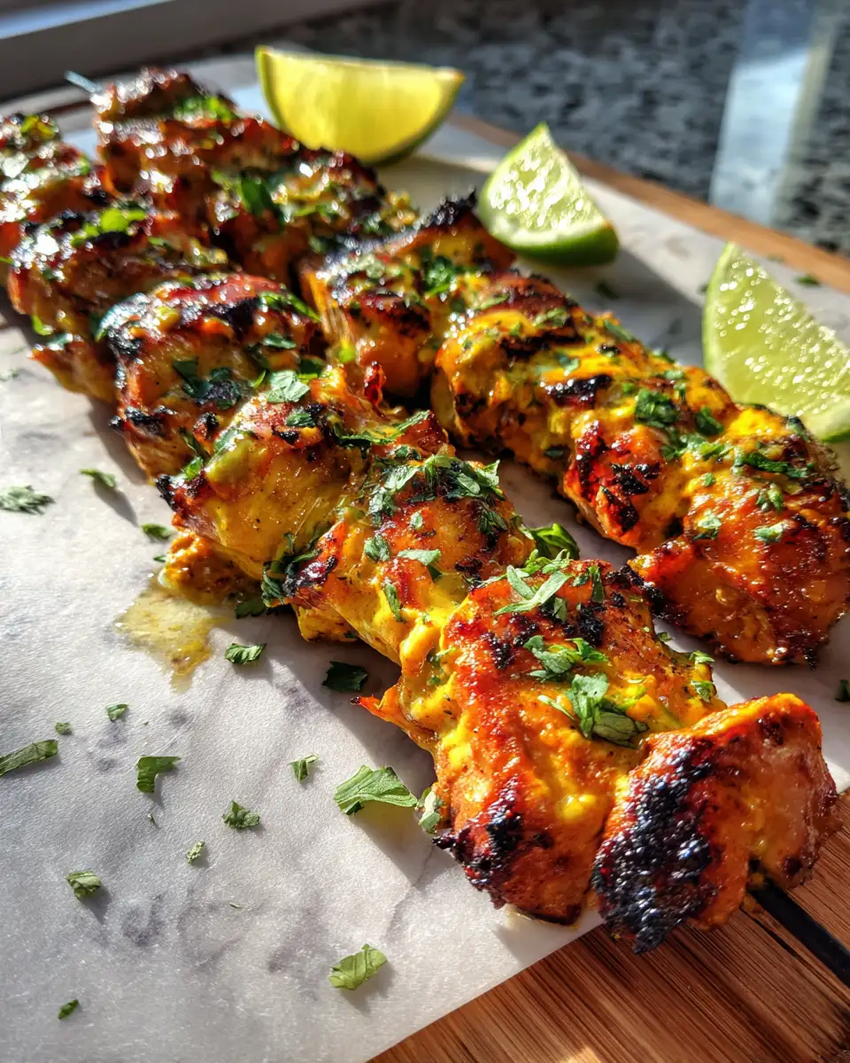 Final dish - Saddle Up Your Taste Buds with Cowboy Butter Chicken Skewers