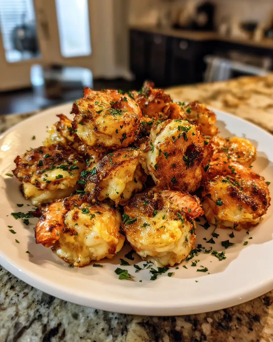 Final dish - Explode Your Taste Buds with Crabby Shrimp-Stuffed Garlic Bread Bombs