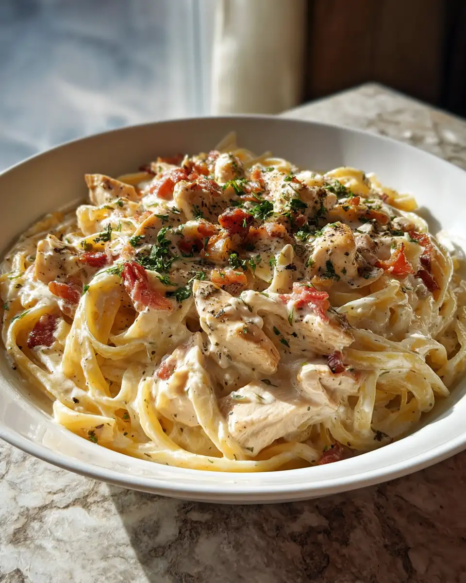 Indulge in the Ultimate Creamy Bacon Chicken Pasta Delight - Featured Image