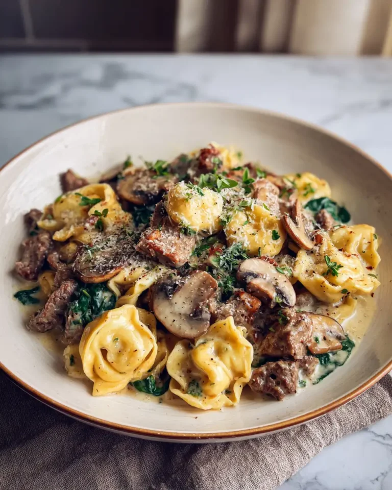 Ultimate Comfort in a Pan: Creamy Beef Tortellini Mushroom Skillet - Featured Image