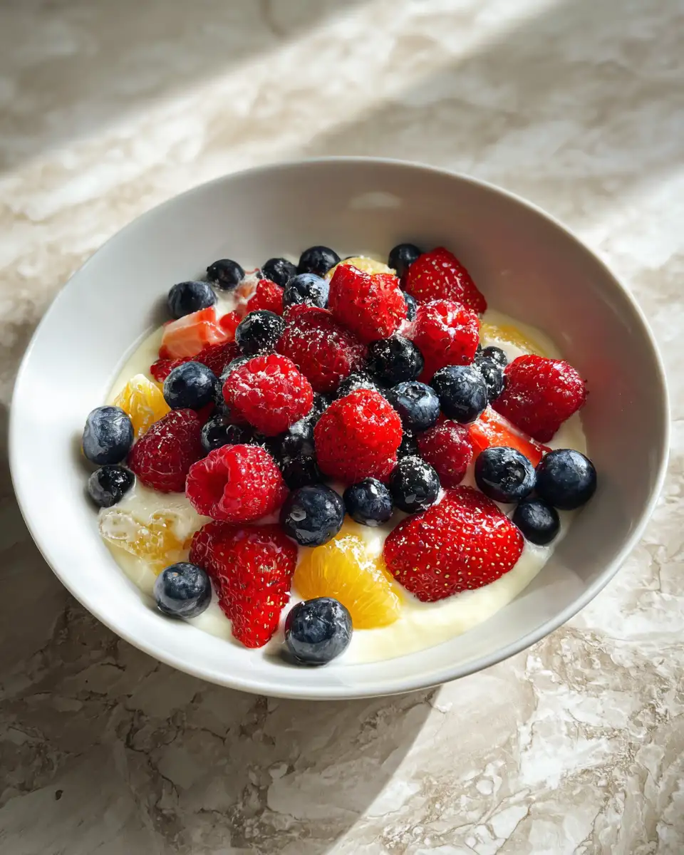 Final dish - Burst of Flavor: Creamy Berry Citrus Fruit Salad Delight