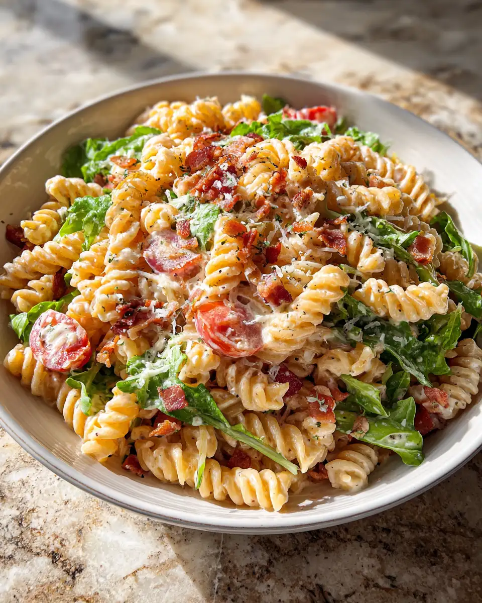 Ultimate Creamy BLT Pasta Salad Delight 6 Final dish - Ultimate Creamy BLT Pasta Salad Delight