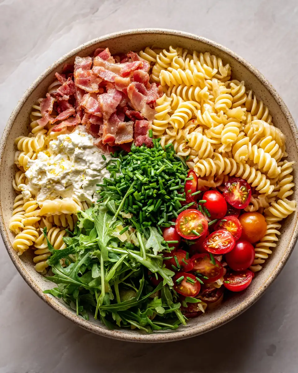 Ultimate Creamy BLT Pasta Salad Delight 4 Ingredients for Ultimate Creamy BLT Pasta Salad Delight