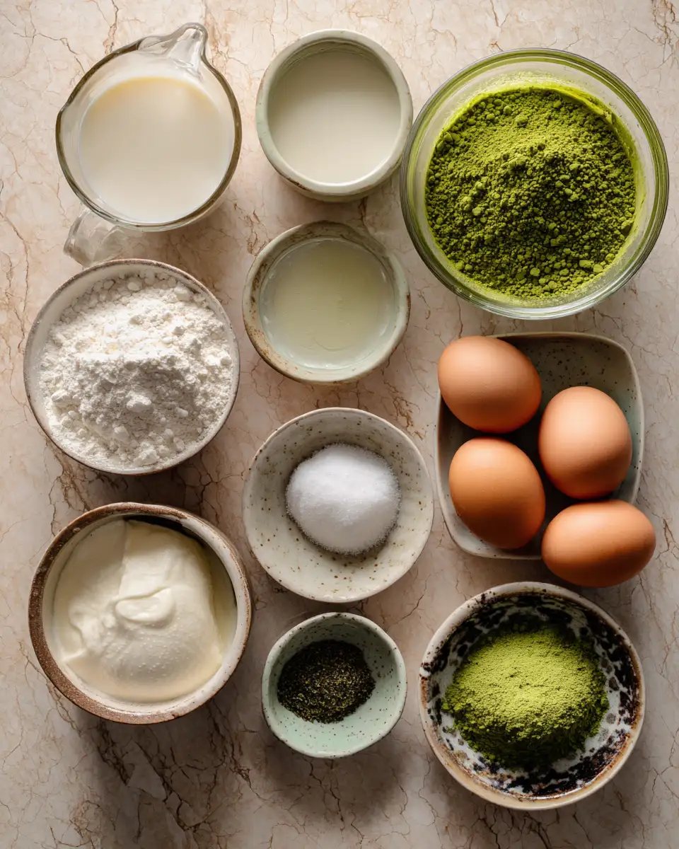 Ingredients for Indulge in a Dream: Creamy Matcha Ice Cream Delight