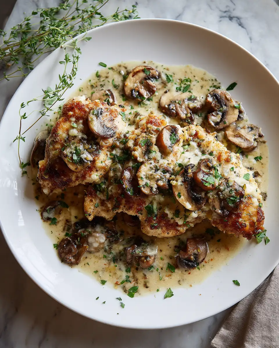 Irresistibly Creamy Mushroom Parmesan Chicken Delight - Featured Image