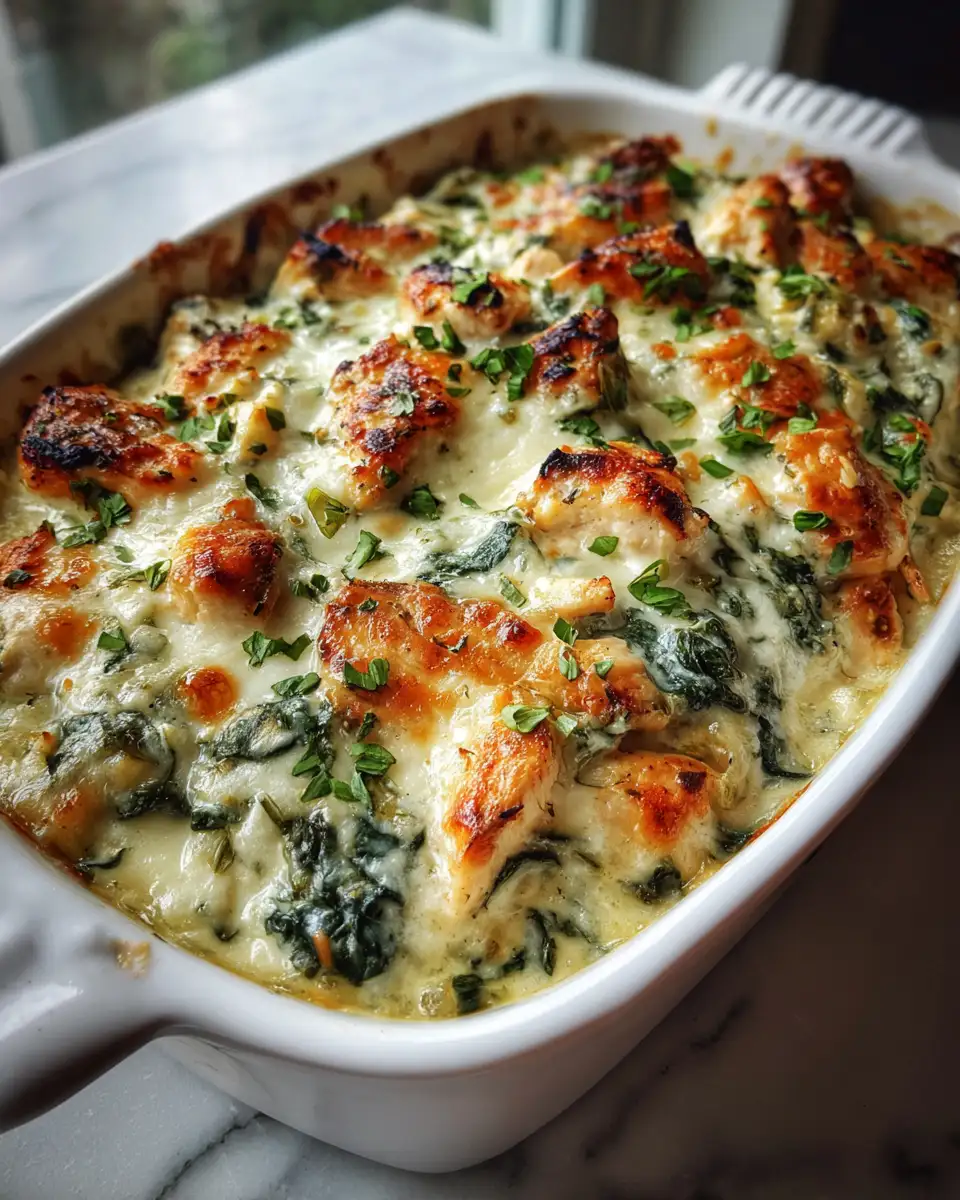 Irresistibly Delicious Creamy Spinach Chicken Bake for Your Next Dinner 6 Final dish - Irresistibly Delicious Creamy Spinach Chicken Bake for Your Next Dinner